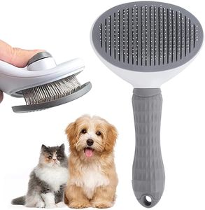 Katzenbürste Hundebürste mit Massage Effekt Haustier Bürsten Selbstreinigend Haar Entferner Entfernt Haarentfernungskamm