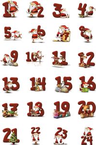 HERMA Weihnachts Sticker DECOR "Lebkuchenzahlen" 3 Blatt à 24 Sticker
