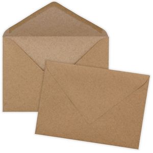 Briefumschlag C6 Recycling Kraftpapier Steckverschluss ohne Fenster – 50 Stück