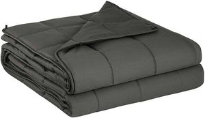 WOLTU Therapiedecke Gewichtsdecke Decke für Erwachsene aus 100% Baumwolle mit Glasperlen gegen Stress Schlafstörung Grau 150x200cm 9kg