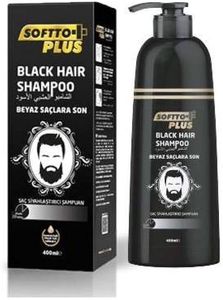 Softto Plus Black Hair Shampoo Schwarzes Haar Shampoo für Weiß und Grau Abdeckung 350ml