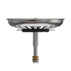 MINISMUS Universal Höhenverstellbarer Waschbecken Siebkörbchen Abflussstopfen Edelstahl Waschbeckenstöpsel Waschbeckensieb 79 mm – Sieb Stöpsel Abflus