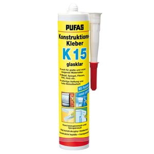 Pufas Konstruktionskleber K15 - für Fliesen, Glas, Keramik, Holz und Kunststoff 290ml