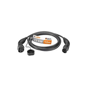 Lapp Mobility Ladekabel Typ 2, Mode 3, 32 A, 3-phasig, bis zu 22 kW, 10 m, schwarz - 64691