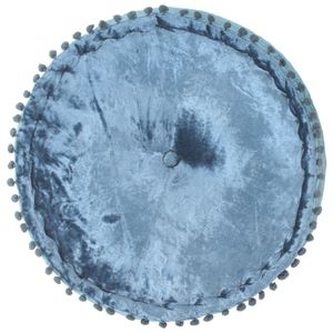 vidaXL Pouf Rund Samt 40x20 cm Blau vidaXL Pouf Rund Samt 40x20 cm Blau