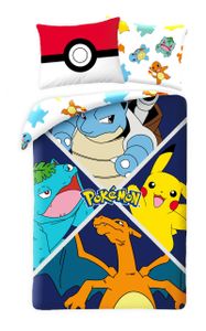 Pokémon Bettbezug Charizard, Venusaur, Blastoise &amp; Pikachu 140 x 200 cm (70 x 90 cm)