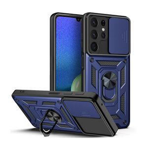 Armor Hülle für Samsung Galaxy S22 Ultra Kameraschutz Handy Panzer Case Cover Schutzhülle Outdoor Farbe: Blau