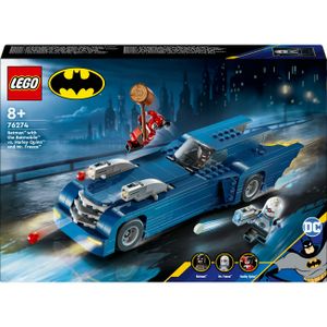 LEGO DC Batman: Batman im Batmobil vs. Harley Quinn und Mr. Freeze, Spielzeug-Auto aus der Zeichentrickserie für Kinder, Geschenk für Jungen und Mädchen ab 8 Jahren 76274