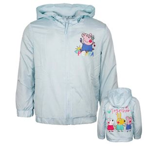 Peppa pig Wutz Kinder Mädchen Sommerjacke Jacke mit Kapuze – Blau / 110/116