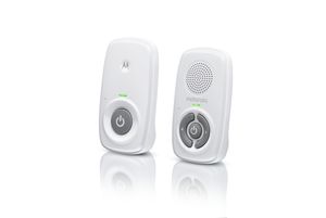 Motorola MBP21 Babyphone Audio - Digitales Babyfon mit DECT-Technologie zur Audio-Überwachung - 300 Meter Reichweite - Mikrofon mit hoher Empfindlichkeit – Weiß