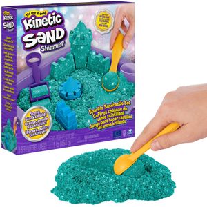 Spin Master Kinetic Sand Shimmer trblietavá sada tyrkysová
