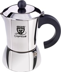 GRÄWE Espressokocher aus Edelstahl für 4 Tassen