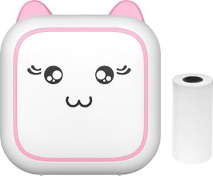 Mini drukarka termiczna Bluetooth do drukowania naklejek fotograficznych z 1 rolką papieru 57 mm, kompatybilna z systemem iOS Android