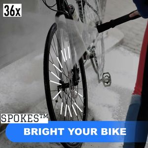 SPOKES Fahrrad Speichen Reflektoren Strahler Fahrrad Licht weiß 36Set