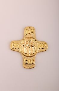 Kreuz Metall Gold "Ich bin der Weg" 11 cm