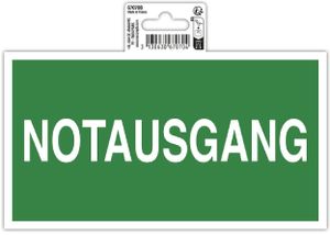 EXACOMPTA Hinweisschild "Notausgang" grün/weiß