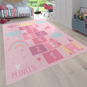 Teppich Kinderzimmer Kinderteppich Rutschfest Spielteppich Spielfeld Herz Pink Grösse 120x160 cm Teppich Kinderzimmer Kinderteppich Rutschfest Spielteppich Spielfeld Herz Pink Grösse 120x160 cm