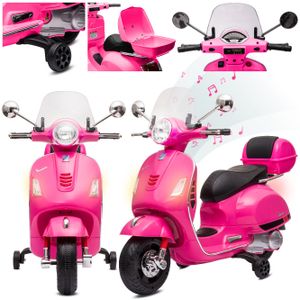 Vespa elektrický skútr od 3 let elektrické vozidlo dětské vozidlo skútr kufr růžový Sun Baby