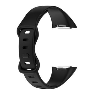 TPU Schlankheits-Uhrenarmband-Armband  für Fitbit Charge 5 für Männer Frauen (Schwarz)