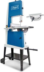 Scheppach Bandsäge BASA 4 | 400V | 1500W | Durchlasshöhe -/ Breite 250x370mm | Grauguss-Tisch | Tischverstellung | mit Untergestell & Querschneidlehre