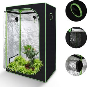 Wolketon Growbox Beobachtungsfenster Gewaechshaus Growzelt Indoor Pflanzenzelt 120*60*180CM