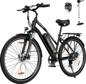 COLORWAY E-Bike 28 Zoll Damen und Herren 36V 15Ah 540 Wh,250W Elektrofahrrad,MTB,7 Gang , Heckmotor,Kettenschaltung, Ebike für 170 - 190 cm, schwarz COLORWAY E-Bike 28 Zoll Damen und Herren 36V 15Ah 540 Wh,250W Elektrofahrrad,MTB,7 Gang , Heckmotor,Kettenschaltung, Ebike für 170 - 190 cm, schwarz