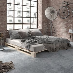 Paletová posteľ Livinity®, 180x200 cm, prírodné drevo