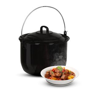 Ambiance smaltovaná panvica s pokrievkou na grilovanie Ø 24 cm 6,7 l čierna