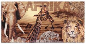 ARTland Wandbild Alu für Innen & Outdoor Afrika Größe: 60x30 cm