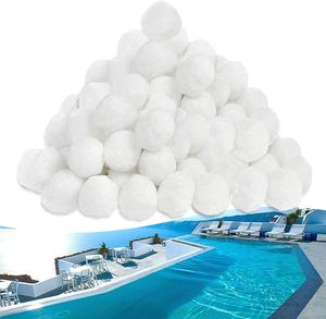UISEBRT Filterbälle Pool 700g Filter Balls Sandfilter ersetzen 25 kg Filtersand Weiß