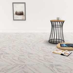 Möbel PVC Laminat Dielen Selbstklebend 5,11 m² Weißer Marmor 2023