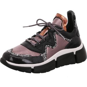 Cetti C-1187 SRA Damensneaker, Glitter Antracita, Leder, NEU, - Damenschuhe Top Trends, Grau, leder