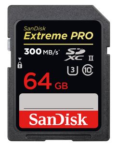 SanDisk Extreme PRO® SDXC™ UHS-II Speicherkarte 64 GB, 300 MB/s, U3