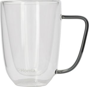 Hrnek na čaj sklenice na čaj hrnek na kávu sklenice na kávu Cembra dvoustěnné sklo - sada 2 hrnků šálek vhodný do myčky výška 11 cm výška 0,25 l HOMLA