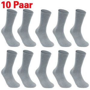 10 Paar Socken ohne Gummidruck 100% Baumwolle Damen & Herren Diabetiker Socken Grau