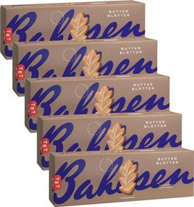 Bahlsen Butterblätter knusprig zartes Buttergebäck 125g 5er Pack