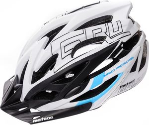 meteor GRUVER Fahrradhelm Herren Damen Kinder-Helm MTB rollerhelm L 58-61 cm weiß/ schwarz / blau meteor GRUVER Fahrradhelm Herren Damen Kinder-Helm MTB rollerhelm L 58-61 cm weiß/ schwarz / blau