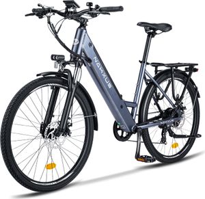 Nakxus 26M208 E-Bike, Elektrofahrrad 26'' Trekkingrad E-Cityrad mit 36V E-Cityrad - Grau