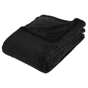 Plyšová deka 130x180 cm čierna