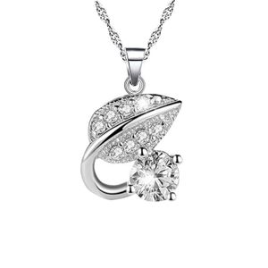 Blatt-Halskette Diamant-Blatt-Anhänger Schlüsselbeinkette Diamant-Schmuck, beste Wahl für Geschenke