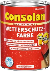 Consolan Wetterschutzfarbe grün 206 2,5L Holzfarbe Deckfarbe Consolan Wetterschutzfarbe grün 206 2,5L Holzfarbe Deckfarbe