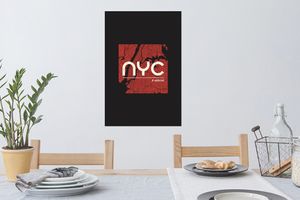 Wandtattoo Wandsticker Wandaufkleber New York - NYC - Schwarz 40x60 cm Selbstklebend und Repositionierbar