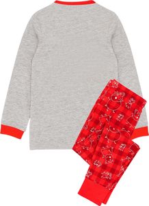 Peppa Pig - Schlafanzug für Jungen - weihnachtliches Design NS6635 (86) (Rot/Grau)