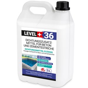 Dichtsungsmittel Flüssig 5L für Beton und Zementestriche, Mörtelzusatzmittel, Belüftungsmittel RM36