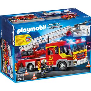 PLAYMOBIL 5362 City Action - Feuerwehr-Leiterfahrzeug mit Licht und Sound