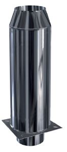 Einteilige doppelwandige Schornsteinverlängerung DW 200 mm 500 mm 0,5 mm Innenrohr Einschub rund