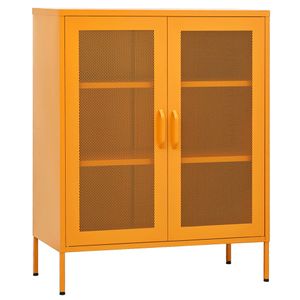 vidaXL Lagerschrank Senfgelb 80x35x101,5 cm Stahl