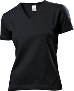 Stedman ST2700 | Classic V-Neck Damen T-Shirt - Farbe: Black Opal - Größe: L