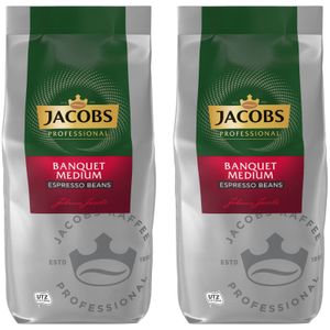 JACOBS Professional Kaffeebohnen Banquet Medium Espresso Bohnen 2 x 1 kg
