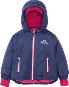 luilu Mädchen Wind- und wasserdichte Schneejacke mit Kapuze Reflektierend Blau 110-116